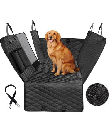 Vailge Dog Seat Cover for Back Seat, 100% Waterproof Dog Car Seat Covers with Mesh Window, Scratch Prevent Antinslip Dog Car Hammock, Car Seat Covers for Dogs, Dog Backseat Cover for Cars,Standard Standard Black