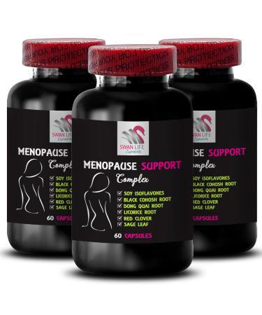 MENOPAUSE SUPPLEMENTS FOR WOMEN - menopause support for women night sweats relief for women chasteberry fruit Soy Isoflavones menopause support complex Sage Leaf wild yam root 3Bot