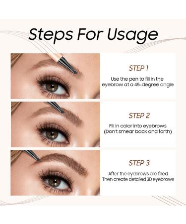 2024 New Magic 4-Tip Eyebrow Pencil | Long-Lasting Waterproof Microblading Contour Pen | Effortless Natural Brows in Light Brown - International Shipping Available - Buy Online on GoSupps.com