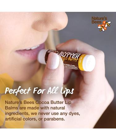 Nature's Bees Cocoa Butter Lip Balm Shea Butter Flavor Hydrating Lip Care for Dry Lips Made in the USA with Coconut Oil Beeswax Vitamin E & Aloe 0.15 oz Each 24 Pack - Packaging May Vary Shea Butter 24 Pack - Buy Online on GoSupps.com