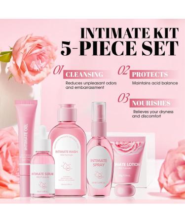  Allony Set of 5 intimate cleansing lotions for women including cleansing lotion essence care gels protective ointment and intimate spray. - Buy Online on GoSupps.com