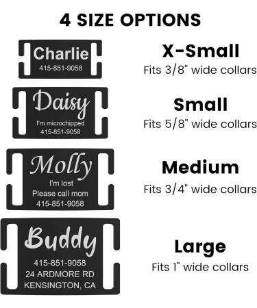 Personalized Gisurey Dog Tag - Engraved Durable & Noiseless Black Address Tag for Your Furry Friend - Buy Online on GoSupps.com