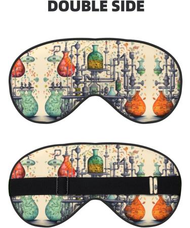 Chemistry Print Unisex Eye Mask - Soft Comfort Sleep Shade for Travel Yoga & Shift Work - Black - Buy Online on GoSupps.com