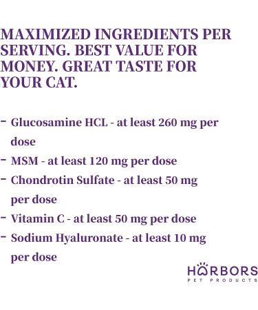 Harbor's Joint Juice 59ml - Cat Joint Supplement for Fast Pain Relief & Younger Hips | Glucosamine, MSM, Chondroitin, Hyaluronic Acid | Yummy Organic Beef Flavor - Buy Online on GoSupps.com