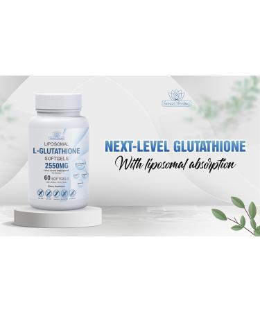 Liposomal Glutathione Supplement High-Potency Antioxidant L-Glutathione Supplement Collagen Resveratrol Hyaluronic Acid Supports Skin Health & Overall Wellness 2550mg Active Ingredients 60 Softgels 1 - Buy Online on GoSupps.com