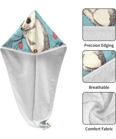 White Mouse Hair Towel 2 Pack - Super Absorbent Quick Dry Hair Turbans for Women & Girls - Buy Online on GoSupps.com