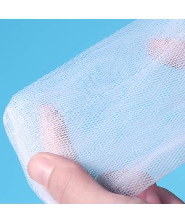Healifty 20Pcs Exfoliating Mesh Soap Saver Bags - Handmade Bubble Foam Net for Longer-Lasting Soap | White - Buy Online on GoSupps.com