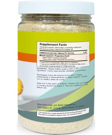 Betel Natural Leche de Alpiste with Pineapple - 16 Oz - High Fiber Content - No Silica - Buy Online on GoSupps.com
