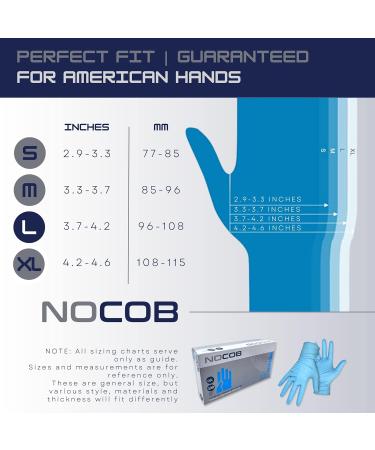 NOCOB Nitrile Gloves Disposable Gloves No Latex Rubber or Powder 100pcs or 1000pcs Blue Gloves for Aestheticians Cleaning Large 1000 - Buy Online on GoSupps.com