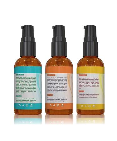 NUVA SKIN Anti Aging Serum Set - Vitamin C, Retinol, Hyaluronic Acid - 3 Pack Face Serum for Women and Men - Skin Care Regimen - 1 Fl Oz - Buy Online on GoSupps.com