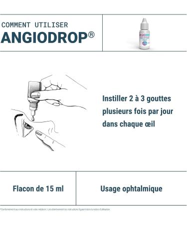 Densmore - Angiodrop - Solution Ophtalmique S cheresse et Fatigue Oculaire - Acide Hyaluronique Camomille Mauve - Plusieurs utilisations par jour possible - Flacon 15 ml - Fabriqu en Europe - Buy Online on GoSupps.com