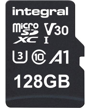 Integral 128GB Micro SD Card - 4K Video Premium High Speed Memory Card | Up to 100MB/s Read Speed, 50MB/s Write Speed | V30, C10, U3, UHS-I A1 - 128GB - Buy Online on GoSupps.com