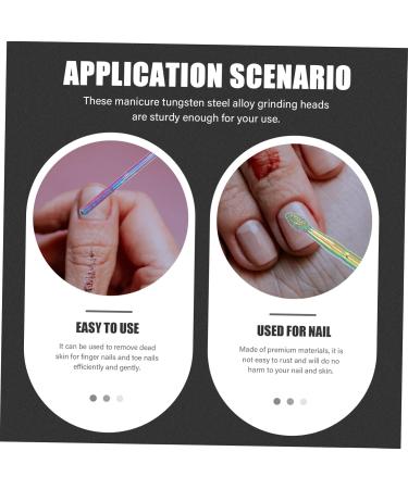 FRCOLOR 1 Set Nail Polisher Manicure Bits Cuticle Remover Bits Nail Polishing Drills Manicure Head Handpiece File Nail Drill Bit Accessory Alloy Tungsten Steel Clean Russia medium As Shown - Buy Online on GoSupps.com