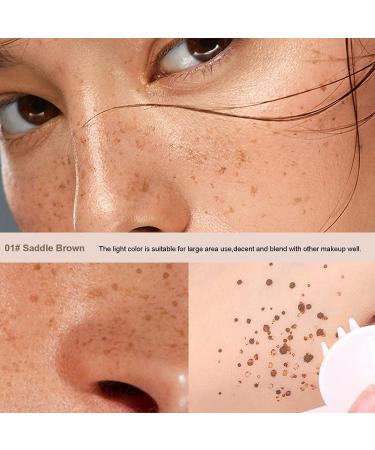 Upgrade Liquid Freckle Pen - Natural Waterproof Freckles Stamp for Effortless Sunkissed Makeup | Quick Dry & Long-lasting (01 Saddle Brown) - Buy Online on GoSupps.com