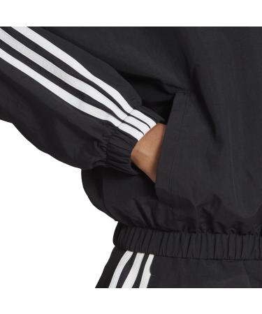 Buy adidas Women's Essentials 3-Stripes Woven Windbreaker Jacket - Stylish & Functional Black/White - International Shipping Available - Buy Online on GoSupps.com