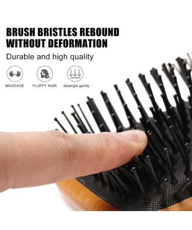 olelo Natural Wooden Paddle Hair Brush - Eco-Friendly Beech Scalp Massage Brush for Thick, Curly, Thin, Long, Short, Wet or Dry Hair - Square Black - Women, Men, Kids - 1 Count - Buy Online on GoSupps.com