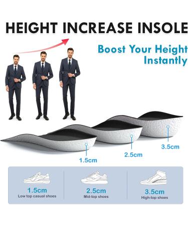 Orthopedic High Pads - Height Increase Insoles for Men & Women | Arch Support Shoe Lifts for Leg Length Discrepancy | Shock Absorption Heel Lift Insoles (Black 1.4in/3.5cm 2 Pairs - Buy Online on GoSupps.com