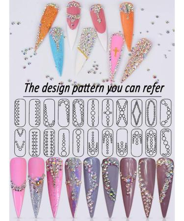 Pzhoais 3600 Pcs Rhinestone 6 Sizes Flatback Round Glass Crystal Rhinestones Glass for DIY Manicure Color - Buy Online on GoSupps.com