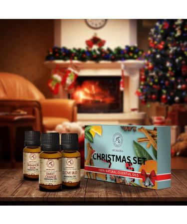 Essential Oil Set Christmas 1.0 Fl Oz - 3x10ml - 30ml - Winter Essential Oil Set - Cinnamon & Orange & Clove Bud Oil - Christmas Scent - Aromatherapy Oils for Diffusers & Aromalamps - Home Fragrance - Buy Online on GoSupps.com