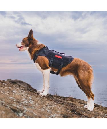 Oneigris No-Pull Dog Harness - Ultra Breathable Adjustable Safety Vest for Large/Medium Dogs - 2 Handles - Black (L: Neck 45-63cm Chest 68-91cm) - Buy Online on GoSupps.com