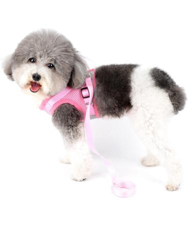 Ranphy Cat Dishes & Adjustable No-Pull Leash | Reflective Small Dog Harness - Soft Mesh Padded Hiking Jacket (L Chest 44cm) - Pink - Buy Online on GoSupps.com