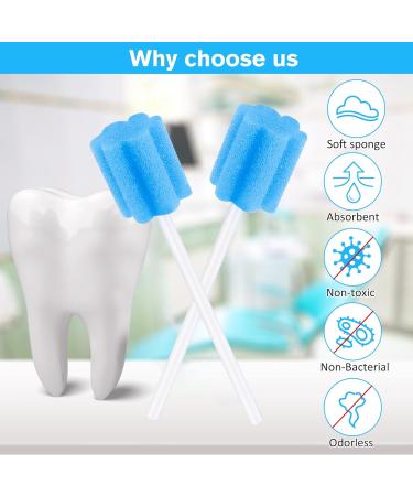 30 PCs Oral Care Sponge Sticks - Hygienic Mouth Cleaning Cotton Swabs for Fresh Breath - Buy Online on GoSupps.com
