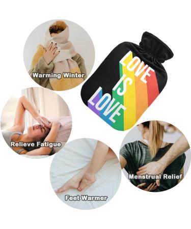 Naanle Love is Love Pride Month Heat Bottle - 1L Transparent Hot Water Bottle for Heat & Cold Therapy Bed Hand & Feet Pain Relief - Buy Online on GoSupps.com