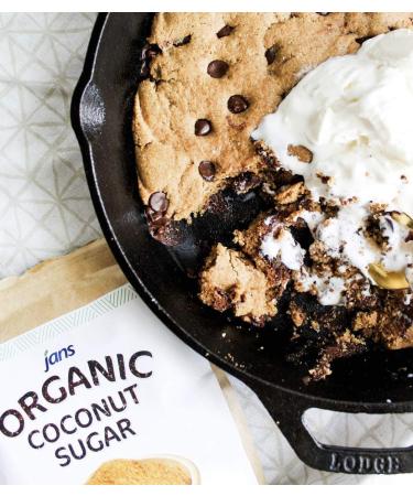 Jans Organic Coconut Sugar 48 oz (3 Pack) - Gluten-Free, Certified Organic, Non-GMO, Low Glycemic, Paleo & Vegan Friendly - Buy Online on GoSupps.com