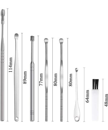 Rpanle Ear Cleaner Set - 7 Stainless Steel Ear Wax Removal Tools for Adults & Kids with Storage Box | International Shipping - Buy Online on GoSupps.com