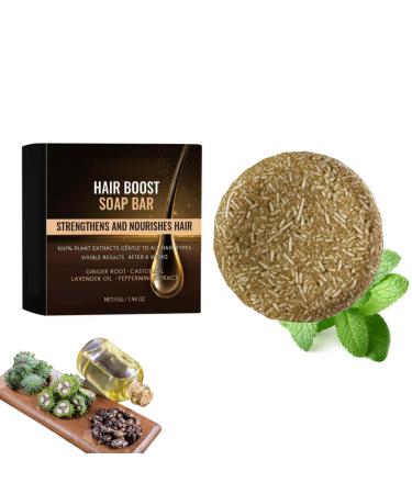 Anti Gray Hair Shampoo Men Gray Hair Reverse Bar Shampoos Reverse Gray Hair Reverse Bar Castor Oil for Gray Hair Coverage Hair Darkening Grey Reducing (1pc)