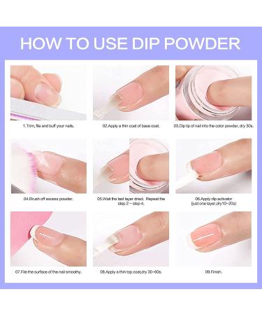 Morovan 30Pcs Dip Powder Nail Kit - 22 Colors Starter Set with Base, Top Coat, Activator, glitter - Yellow Purple French Dip Nails Colorful Powder Kit - Buy Online on GoSupps.com