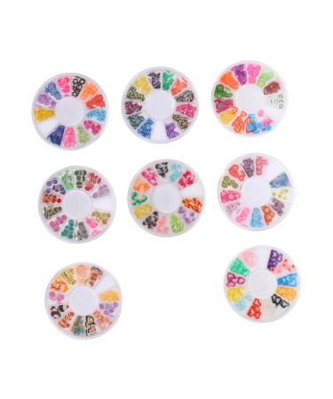 FRCOLOR 8 Boxes Soft Pottery Nail Embellishments Clay Fruit Slices Polymer Fruit Slices Flower Clay Diy Nail Jewels Fruit Pattern Nail Art Patch 3d Nail Supplies Polymer Clay Manicure
