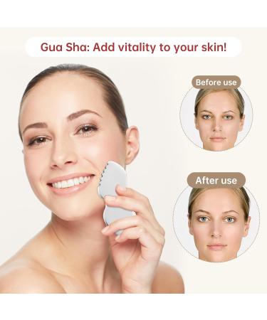 Premium Stainless Steel Gua Sha Facial Tools | Lymphatic Drainage & Skin Tightening Massager - International Shipping Available - Buy Online on GoSupps.com