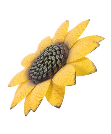 Alipis Mount Ornament Metal Sign Artistic Decoration Welcome Sunflower Flower Pendant D Door Art Hanging