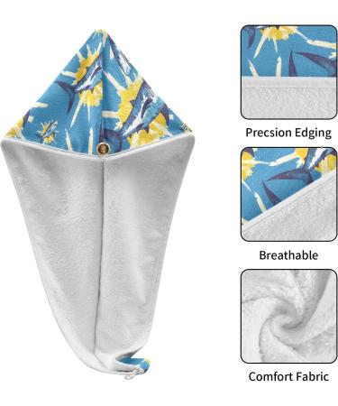 Sharks & Tie Dye Hair Towel 2 Pack - Super Absorbent Quick Dry Hair Turbans for Women & Girls - Buy Online on GoSupps.com