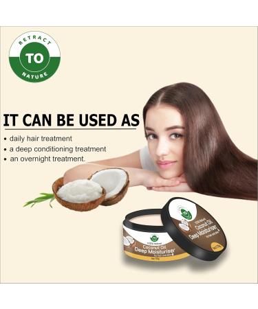 Coconut Oil Deep Moisturizer 6oz | 100% Natural Ingredients for Skin & Hair | Best Hydration Solution - Buy Online on GoSupps.com