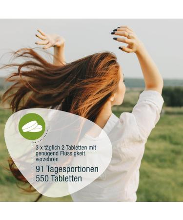 Buy GSE Chlorella Tablets - 550 Nutrient-Rich Organic Vegan Micro Algae Rich in Chlorophyll 100% Additive-Free - International Shipping Available - Buy Online on GoSupps.com