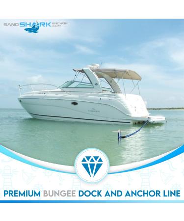 Premium Boat Bungee Dock Lines - 4-5.5 ft Stretch, Shock Absorbing Boat Tie for Cleats, Docks, Pylons, Anchors - Black - Buy Online on GoSupps.com