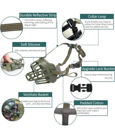 Silicone Dog Muzzle for Small Medium & Large Breeds - Perfect for German Shepherds | Comfortable & Secure Fit | International Shipping Available - Buy Online on GoSupps.com