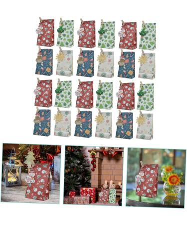 OUNONA 4 Sets Paper DIY Advent Calendar Bags Candy Pockets Kraft Bags Candy Bags - Buy Online on GoSupps.com