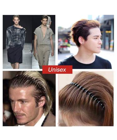 10 Pieces Hair Ties for Men & Women | Metal Hair Ropes Zigzag Bands & Black Wave Headbands for Outdoor Sports - Buy Online on GoSupps.com