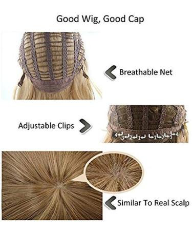 BGHJUE N Yellow Roll Synthetic Wig for Women - Left Side Parting Heat Resistant High Density White Hair Wig - Buy Online on GoSupps.com