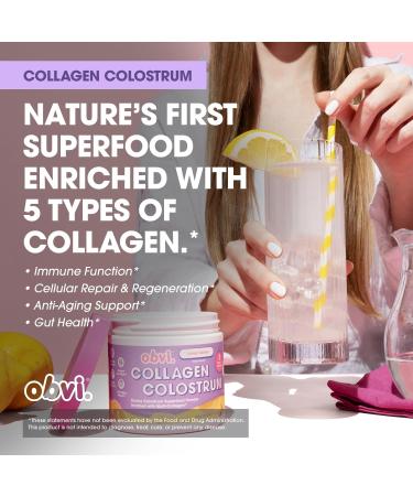 Obvi Collagen Peptide Colostrum Powder | Multi-Collagen Peptides with Grass-Fed Bovine Colostrum | Supports Gut Health Immune Skin & Hair | Gluten-Free Keto-Friendly | Lemon Sorbet 30 Servings - Buy Online on GoSupps.com