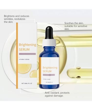 WRANBAO Vitamin C Brightening facial serum reduces pigment spots reduces wrinkles and fine lines antiaging moisture serum firms and lightens unisex skin care 30 ml 6 pieces 6 pieces - Buy Online on GoSupps.com