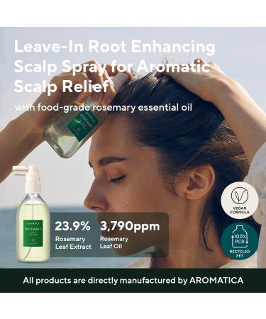 AROMATICA Rosemary Root Enhancer 3.38oz - Scalp Nourishing Spray with Rosemary Essential Oil - Relieves Itchy, Dry, Flaky Scalp - Sulfate, Silicone, and Paraben Free - 02 Rosemary Enhancer - Buy Online on GoSupps.com