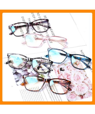 Cojwis 5 Pack Women s Reading Glasses with Blue Light Filter | Ultralight Spring Hinges 2.25x Magnification - 5 Color Mix - Buy Online on GoSupps.com
