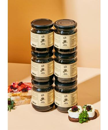 KoRo - Balsamic vinegar beads 6 x 200 g - Small soft beads with a liquid heart of Aceto Balsamico di Modena IGP - In an advantageous jar of 200 g - Vegan - For garnishing savory dishes