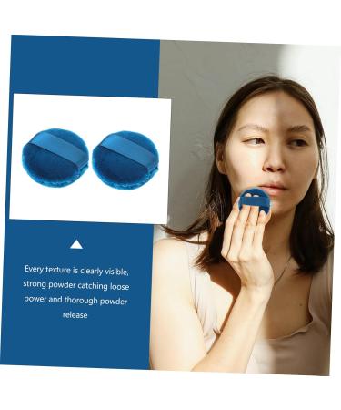 Ipetboom Powder Puff Foundation Set - 4 Pcs Cosmetic Organizer & Blending Puffs - Ideal for Makeup Eyeshadow and Blush - Christmas Stocking Stuffer - 5.5x5.5cm Dark Blue - Buy Online on GoSupps.com