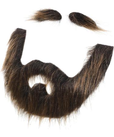 TOVINANNA 4 Sets Beard Dress up Brown Beard Pirate Beard Fake Eyebrow Fake Beard Beards for Costumes Plush 20.00X13.00X0.50CMx4pcs Multix4pcs - Buy Online on GoSupps.com