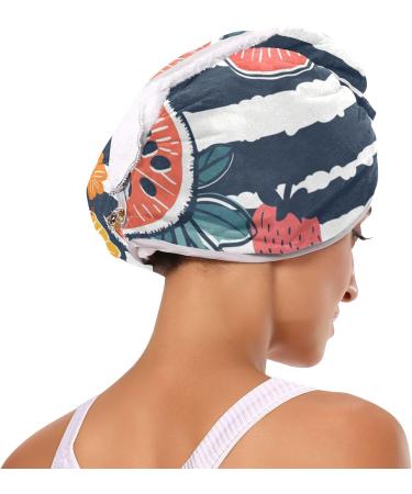 Watermelon Strawberry Hair Towel 2 Pack - Super Absorbent Quick Dry Turbans for Women & Girls - Buy Online on GoSupps.com